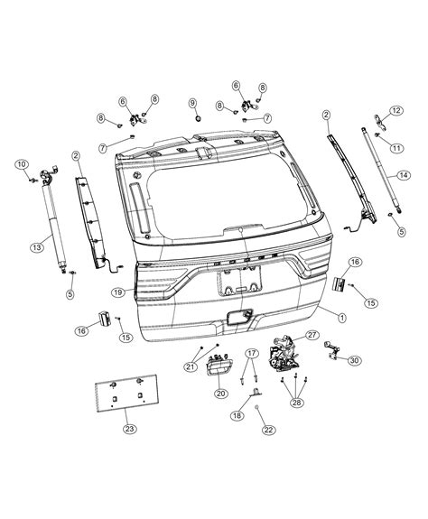 Dodge Durango Panel. Liftgate. [power liftgate] - 68188026AF | Jeep ...