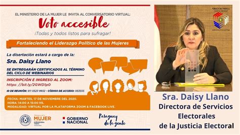 Voto Accesible será tema de conversatorio virtual organizado por el Ministerio de la Mujer ...
