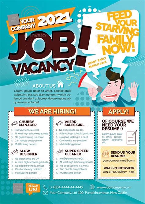 Job Vacancy Flyer | Recruitment poster design, Job poster, Poster design layout