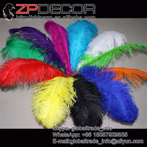 ZPDECOR Ostrich Feathers 50pcs/lot 60 65cm(24 26inch) Premium Quality Large Colorful Ostrich ...