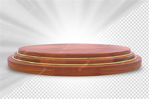 Premium PSD | Wooden podium for product presentation