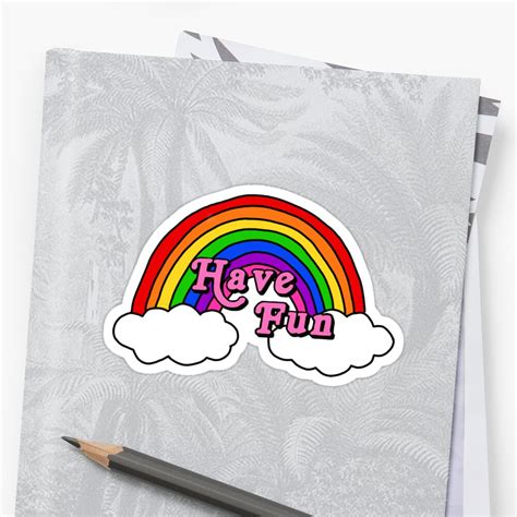 "HAVE FUN" Sticker by marisairl | Redbubble