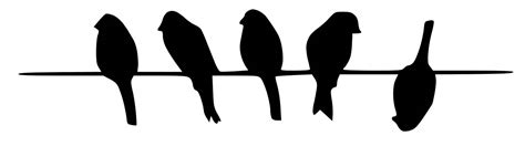 Bird On Wire Silhouette at GetDrawings | Free download