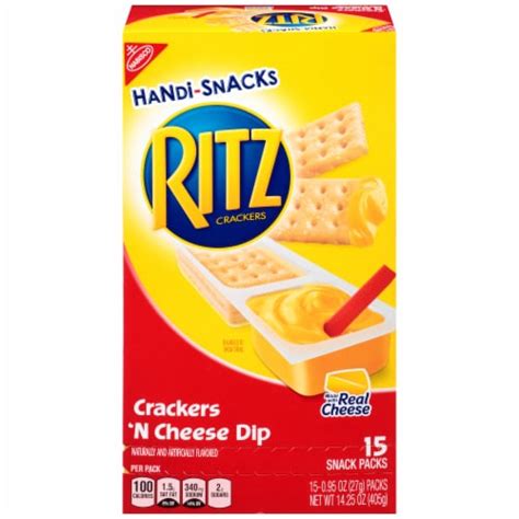 Ritz Handi-Snacks Crackers N Cheese Dip Snack Packs, 15 ct / 0.95 oz ...