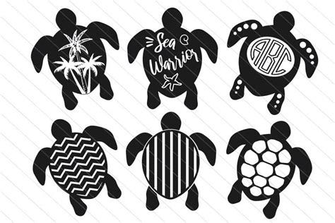 Turtles svg turtle silhouette vector clipart, turtle monogram svg By ...