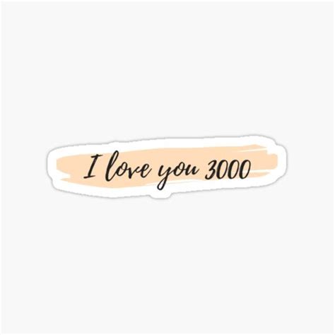 I Love You 3000 Sticker by Hilaarya in 2021 | I love you 3000 sticker, I love you 3000 tattoo ...