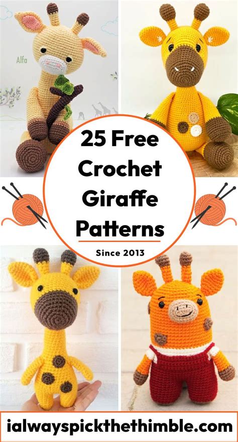 25 Free Crochet Giraffe Patterns (Amigurumi Pattern)