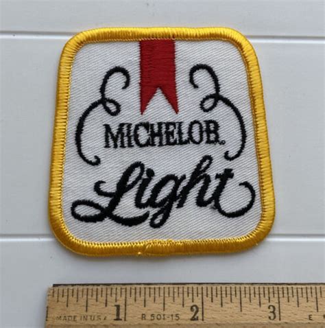 Michelob Light Beer Logo Black White Yellow Embroidered Patch Badge | #4592046886