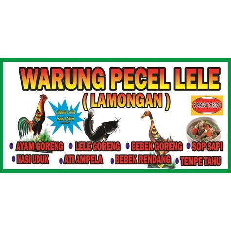 Jual SPANDUK / BANNER USAHA PECEL LELE 2 x 1 meter | Shopee Indonesia