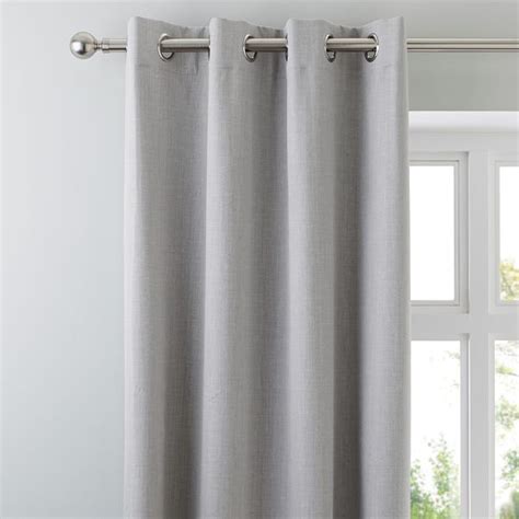 Solar Grey Blackout Eyelet Curtains | Dunelm