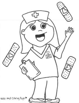 "Nurse Amy!" Coloring Page by Nurse Amy's Coloring Pages | TPT