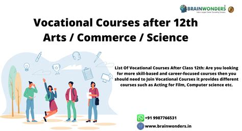 Vocational Courses after 12th Arts, Commerce, Science - Brainwonders