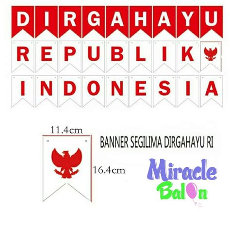 Jual Banner Dirgahayu Republik Indonesia/ Banner Bendera Merah Putih 17 ...