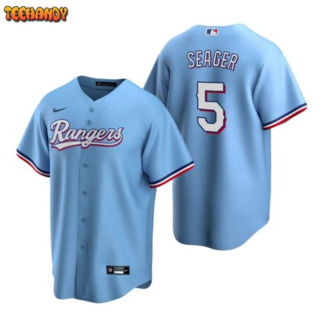 Texas Rangers Corey Seager Light Blue Alternate Replica Jersey