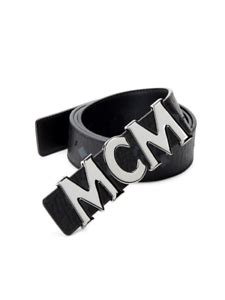 100% AUTHENTIC NEW MEN MCM BLACK LOGO MCM BELT XXL | eBay