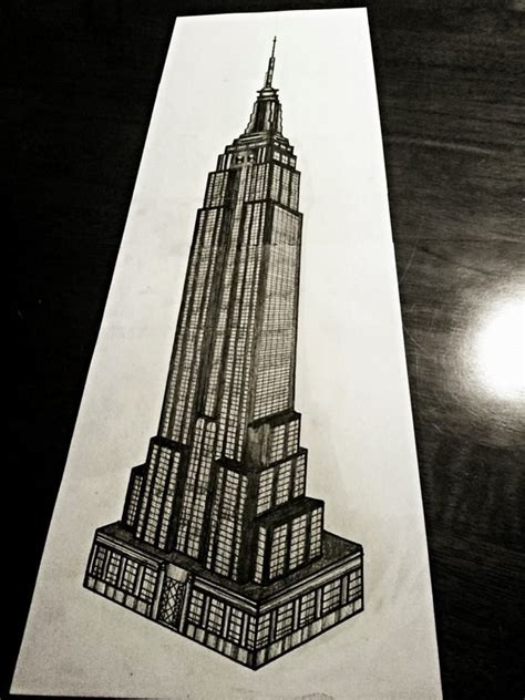 Sketch of Empire State Building | Architecture sketch, Building tattoo, Sketches