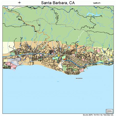 Santa Barbara California Street Map 0669070