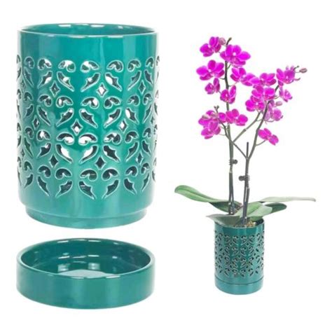 Orchid Pots with Holes,4 Inch Ceramic Orchid Pot for Repotting, Flower4924 | eBay
