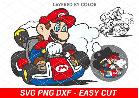 Mario Kart Inspired Svg Layered by Color Easy Cut Cricut | Etsy UK