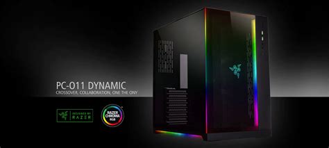 PC-O11 Dynamic Razer Edition - Black Tempered Glass ATX MidTower Gaming Case.