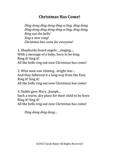 Christmas Has Come! - Song | Teaching Resources