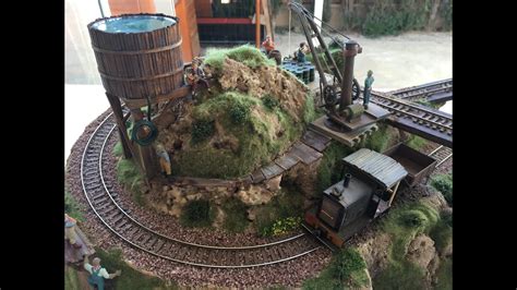 Playing with train micro layout "Arenales" 0n30 narrow gauge 1:48 scale - YouTube