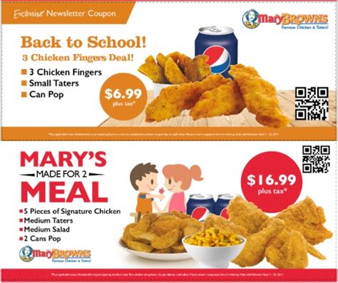 Mary Brown’s Canada September Back To School Coupons: Back to School ...