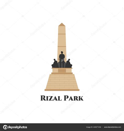 Vector Rizal Monument Memorial Rizal Park Manila Philippines Minimalistic Most ⬇ Vector Image by ...