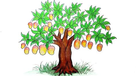 Drawing Apple Fruit Tree Clip Art Tree Drawing With Fruits | Drawing ...