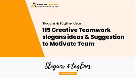 115 Creative Teamwork slogans ideas & Suggestion to Motivate Team