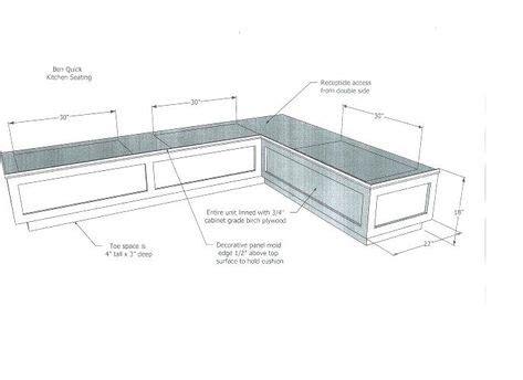 Image result for banquette seating dimensions | Nook bench, Diy nook bench