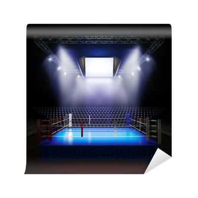 Wall Mural Empty professional boxing ring. - PIXERS.US