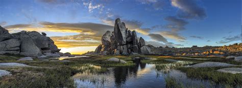 Australia, Nature, Sky, Rock, Pond, Landscape, Sunrise, Water, Grass, Morning, Clouds, Panoramas ...