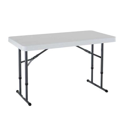 Lifetime 80160 4-Foot Commercial Adjustable Height Folding Table ...