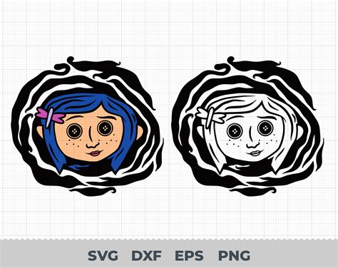 Coraline SVG, Coraline Button Eyes SVG, Multilayer, Svg Png Jpg Dxf Eps ...