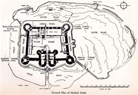 Harlech Castle | Castle plans, Harlech, Castle floor plan