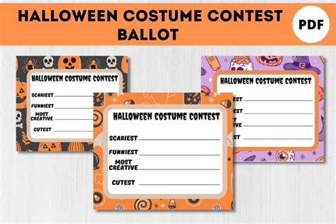 Halloween Costume Contest Ballot, Halloween Entry (2785971)