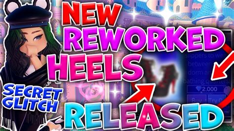 NEW REWORKED HEELS UPDATE RELEASED Royale High Secret Glitch!🏰Campus 3 New School Shoes Updated🏰 ...