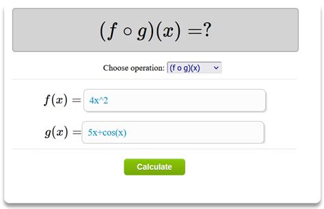 Function composition calculator | Composite functions