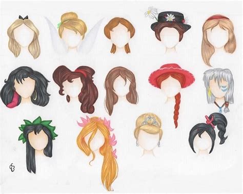 Unofficial Disney Princesses Princess Hair Disney Art