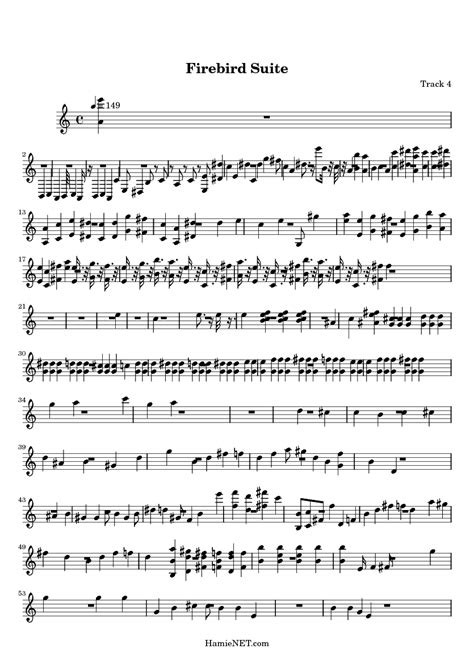 Firebird Suite Sheet Music - Firebird Suite Score • HamieNET.com