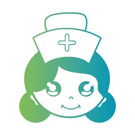 line woman nurse head with hairstyle design 636101 Vector Art at Vecteezy