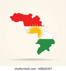 Map Iraqi Kurdistan Iraqi Kurdistan Flag Stock Illustration 438265357 ...