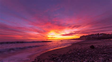 Wallpaper : El Capitan State Beach, santa barbara, California, sunset ...