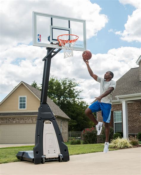 Spalding The Beast Glass Portable Basketball Hoop System | Spalding