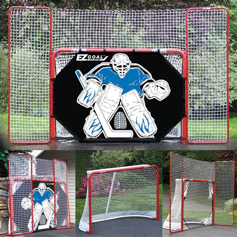 EZgoal 2 in. Folding Steel Hockey Goal with Backstop - Shooter Tutor ...