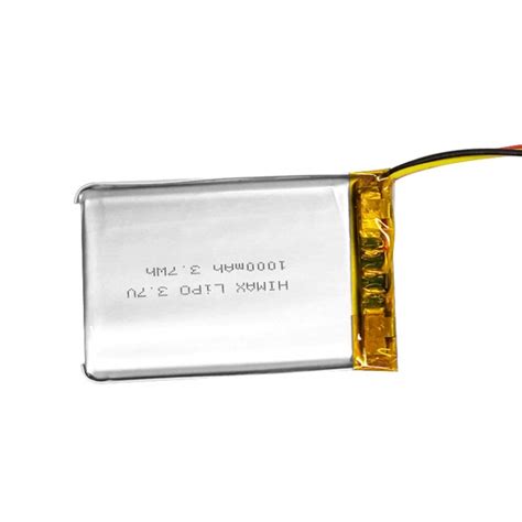 Li Polymer 3.7V 1000mAh Battery - Himax 3.7V 1000mAh LiPO Battery