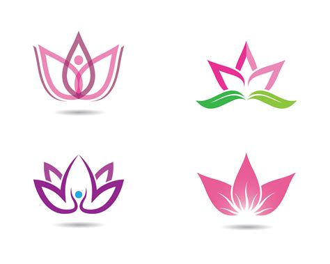 Lotus Symbol Icon Set 1236254 Vector Art at Vecteezy