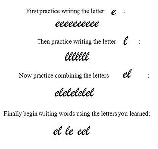 Writing in Cursive | Here are the first letters to practice … | Flickr