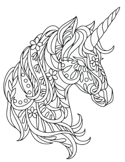 Unicorn Mandala Coloring Page - Etsy